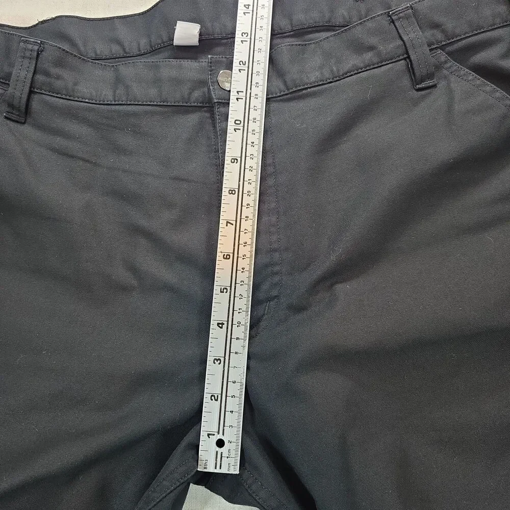Carhartt Men's Carpenter Work Shorts Black Size 40 Utility Canvas Cotton Casual